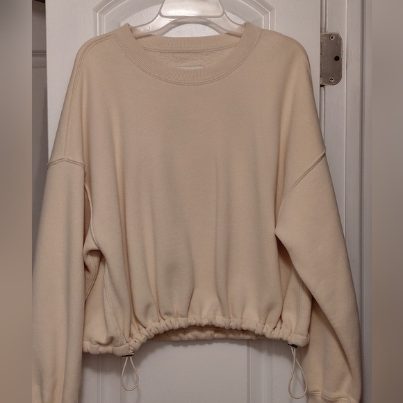 Abercrombie & Fitch Cream Women's Sweatshirt Size Small - Picture 3 of 3
